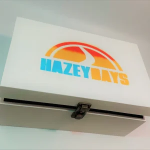 Hazeydays Large box with collection of goods-top facing